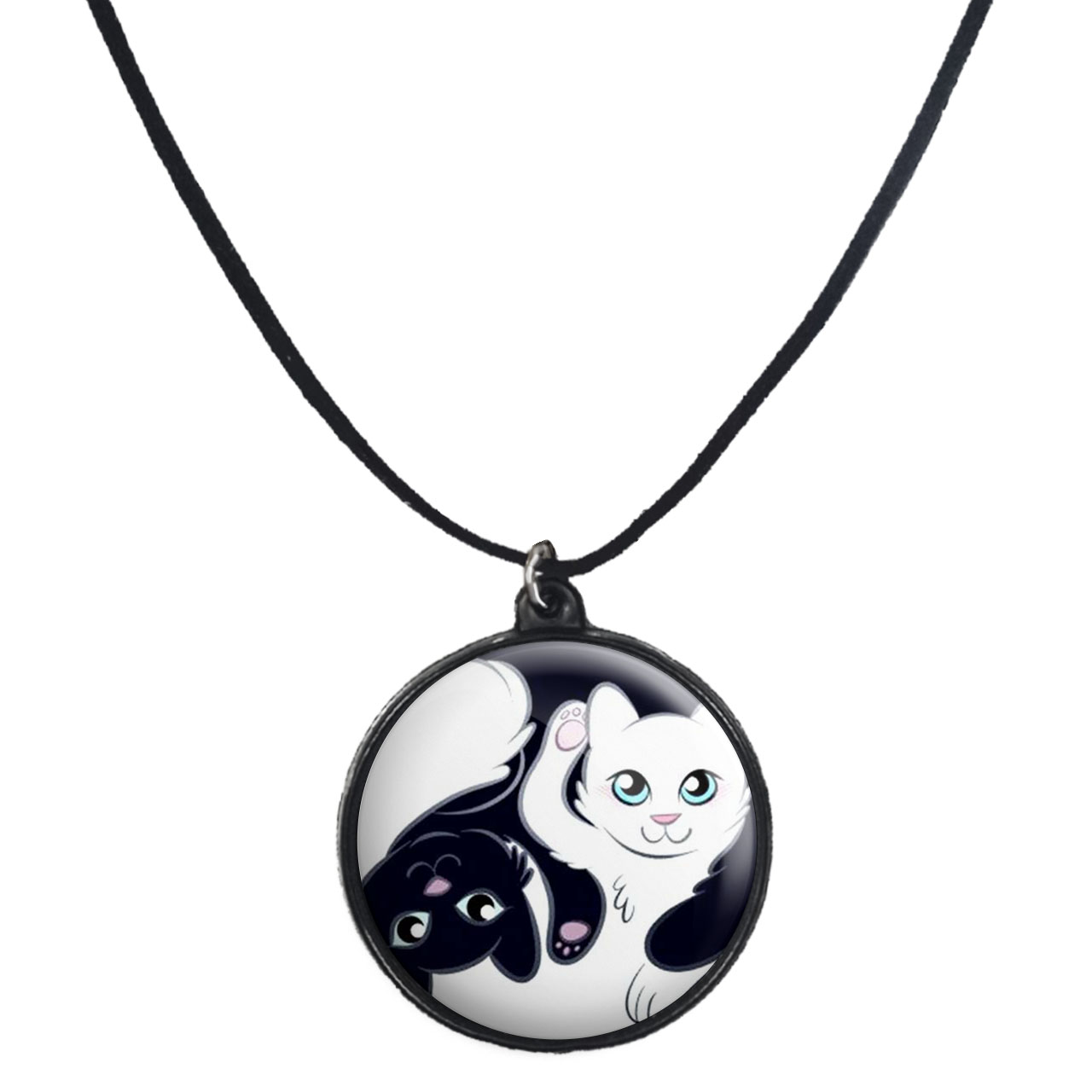 گردنبند پرمانه طرح یین یانگ کد pmb.1860مدل دو طرفه