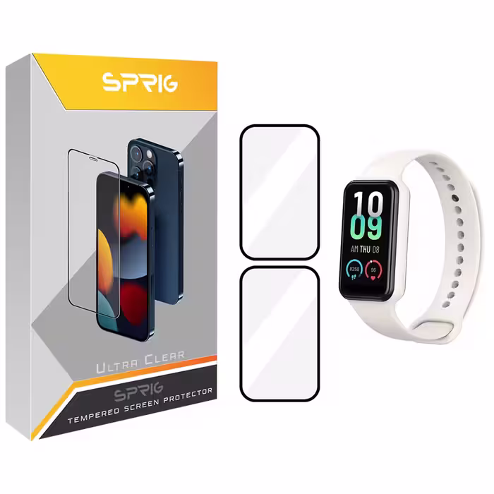 محافظ صفحه نمایش نانو اسپریگ مدل SPG مناسب برای ساعت هوشمند امیزفیت Band 7 بسته دو عددی