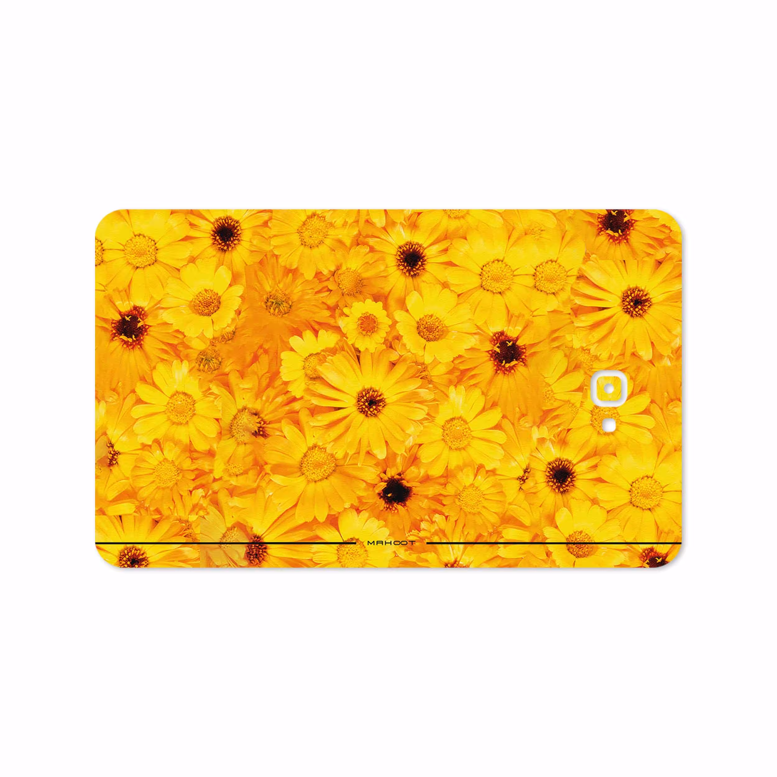برچسب پوششی ماهوت مدل Yellow-Flower مناسب برای تبلت سامسونگ Galaxy Tab A 10.1 2016 T585