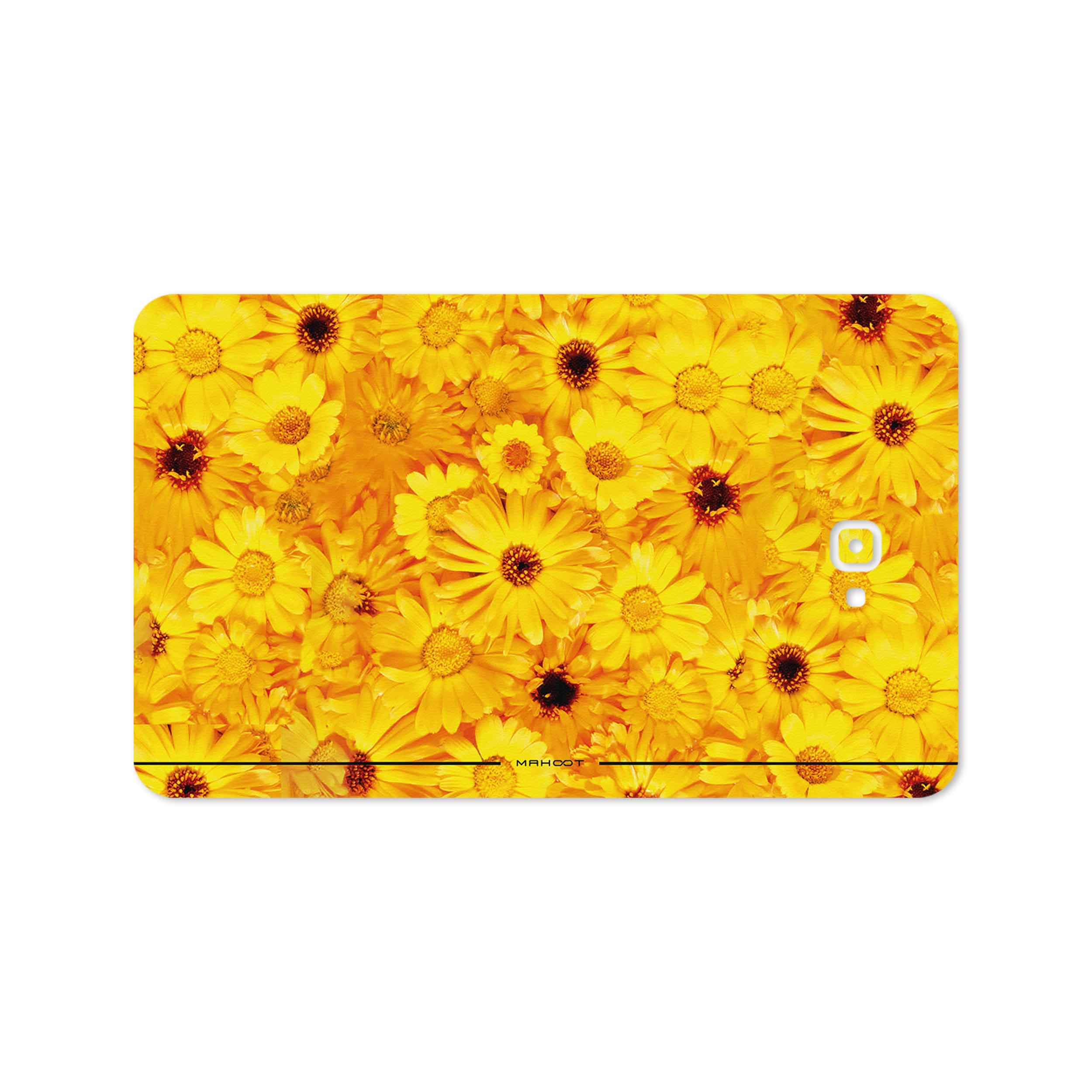برچسب پوششی ماهوت مدل Yellow-Flower مناسب برای تبلت سامسونگ Galaxy Tab A 10.1 2016 T585