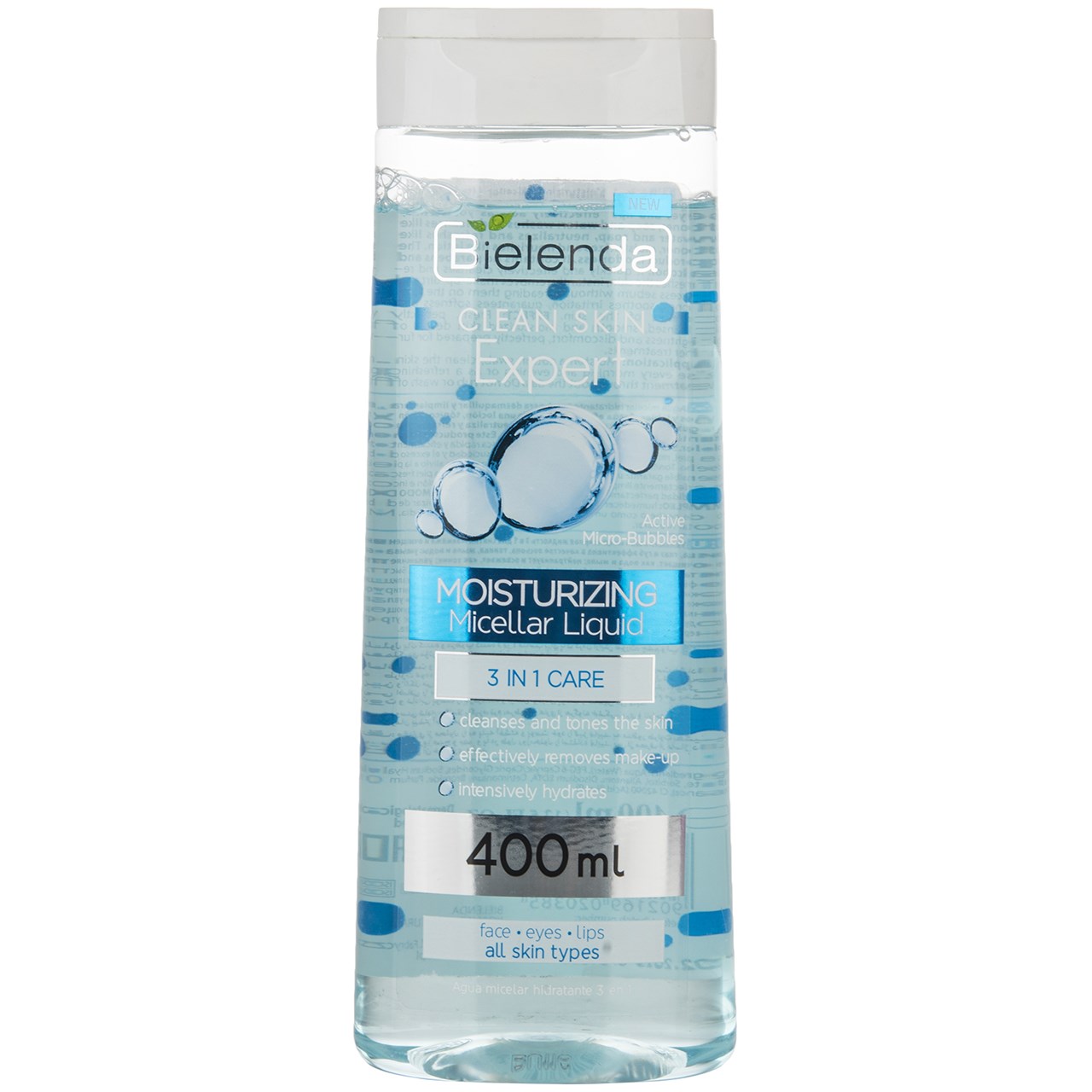 محلول پاککننده آرایش بی یلندا مدل Moisturizing Micellar Liquid حجم 400 میلی لیتر