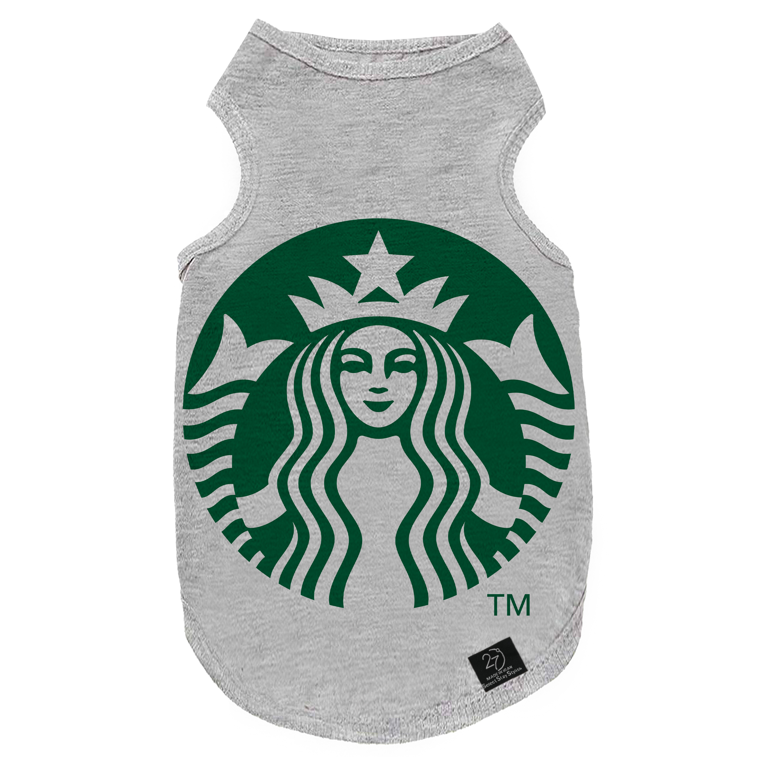 لباس سگ و گربه 27 طرح Starbucks Green کد MH303 سایز S