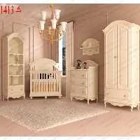 سرویس خواب نوزاد  کد 1413 شامل تخت-دکور-کمد-دراور