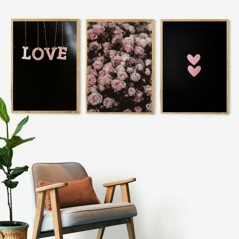 تابلو مدل دکوراتیو کد 1038 بسته 3 عددی | دنیای قاب