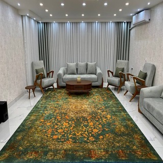 فرش سبز طرح دستباف 6 متری - بازرگانی 110