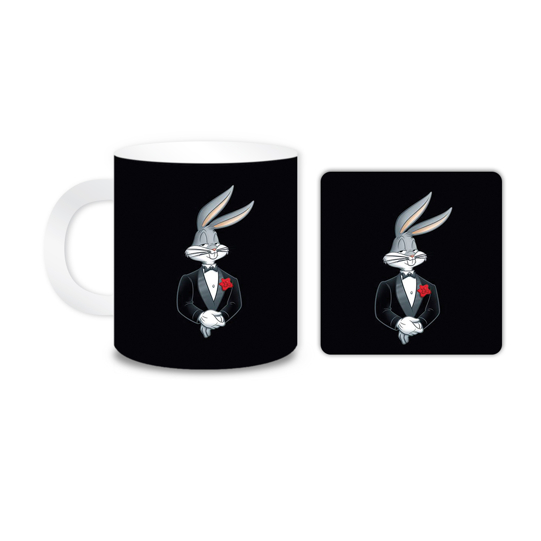 ماگ مدل خرگوش کد 1685 به همراه زیر لیوانی