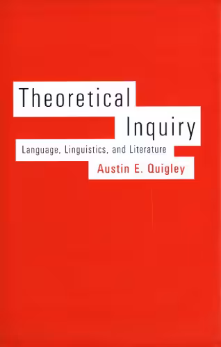 خرید و دانلود نسخه کامل کتاب Theoretical Inquiry: Language, Linguistics, and Literature