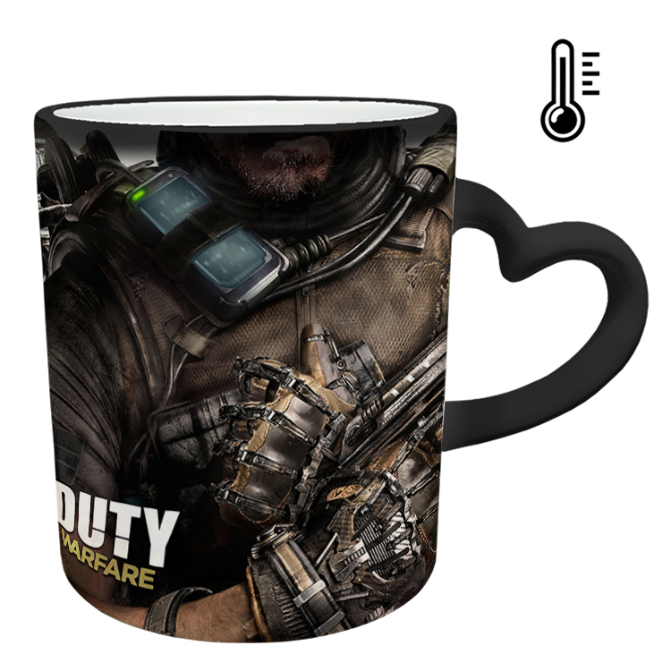 ماگ حرارتی مدل دسته قلبی طرح بازی کال آف دیوتی call of duty کد 83