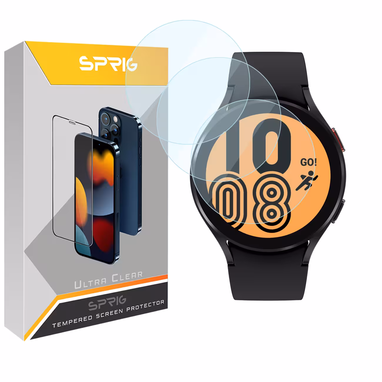 محافظ صفحه نمایش  اسپریگ مدل SPG مناسب برای ساعت هوشمند سامسونگ Galaxy Watch 4 44mm بسته سه عددی