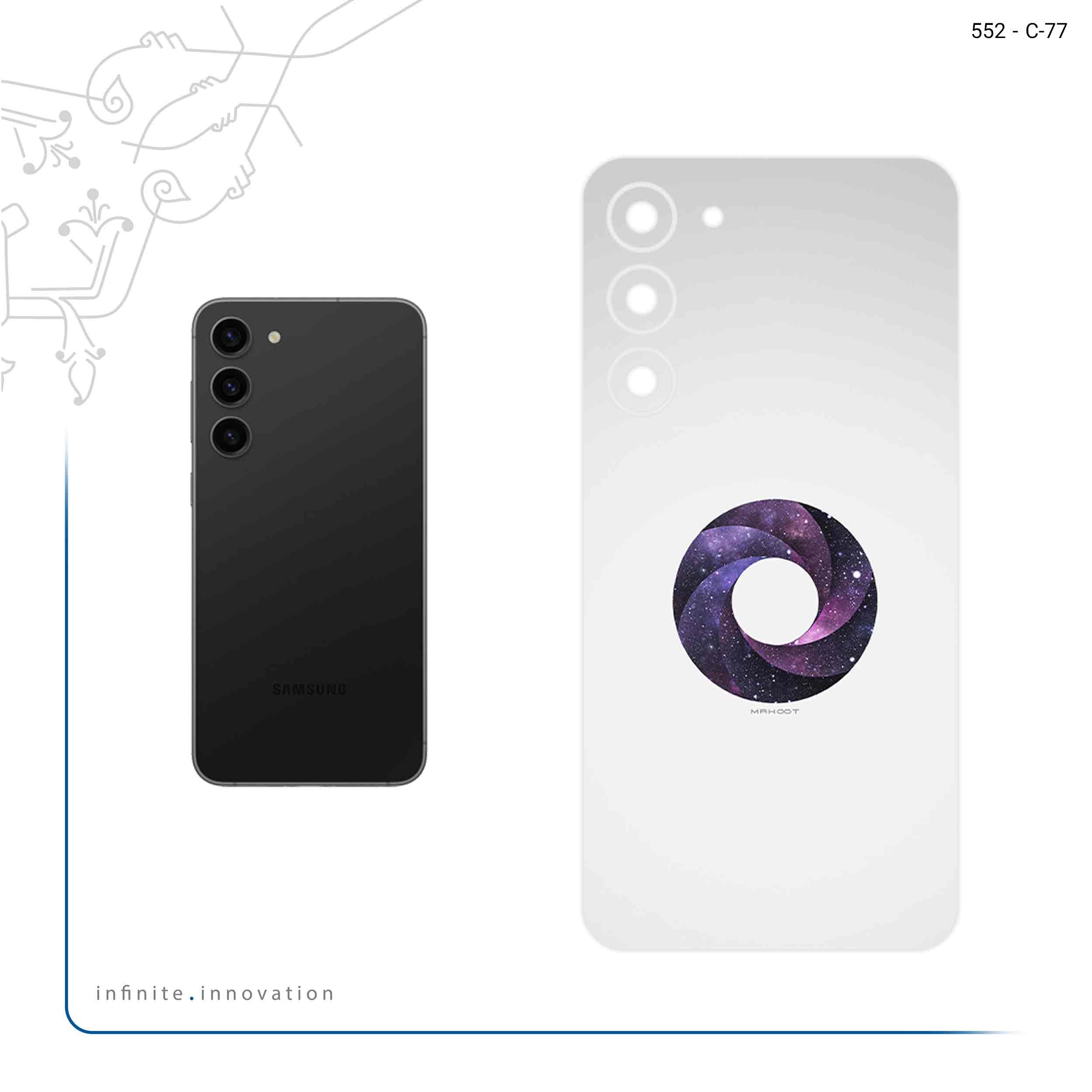 برچسب پوششی ماهوت مدل Minimal Universe Lens مناسب برای گوشی موبایل سامسونگ Galaxy S23 Plus