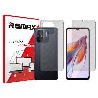 گلس صفحه نمایش و پشت گوشی شیائومی Redmi 12C مدل مات برند ریمکس کد SS