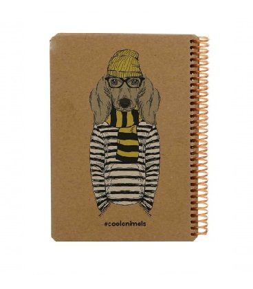 دفتر دات نوت حیوانات خونسرد طرح سگ سایز A6