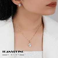 نیم ست بدون زنجیر ژوپینگ اصل با روکش طلا 24 عیار کد XPH46192