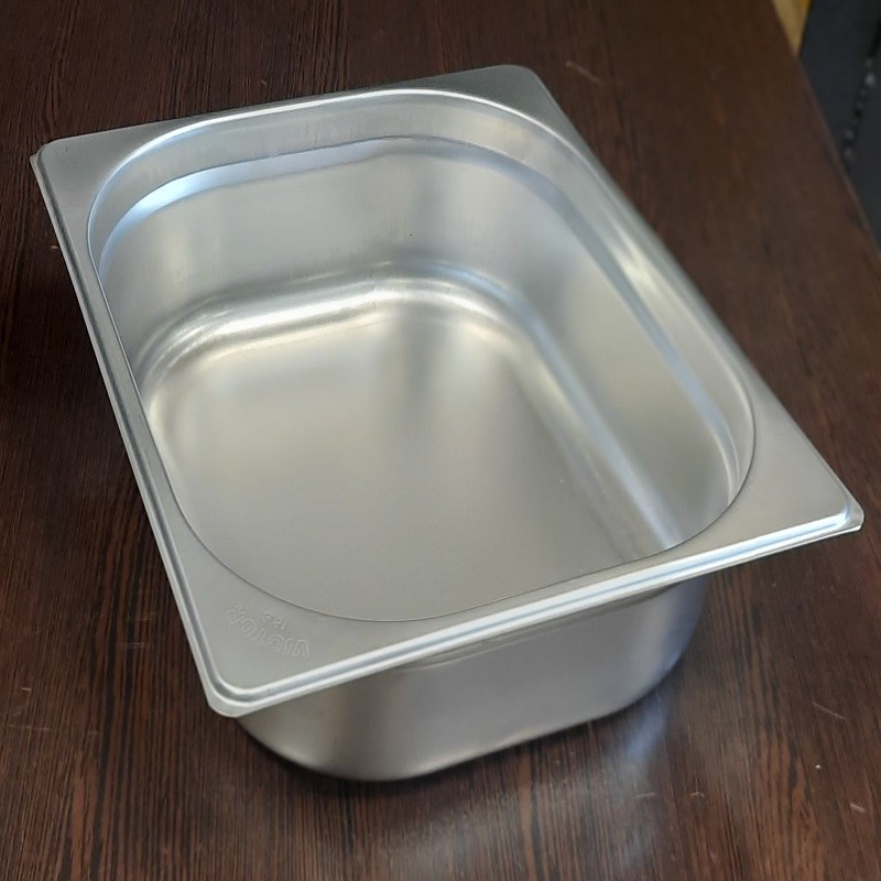 لگن بن ماری 1.3 استیل عمق  10 قطر 0.8 بدون درب( اندازه 32.5 در 17.5 سانتی متر)