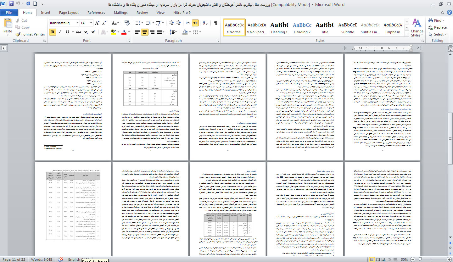 فایل بررسي علل بيكاري دانشجويان و نقش انها در مدرك گرایی در بازار سرمايه از ديدگاه مديران بنگاه ها