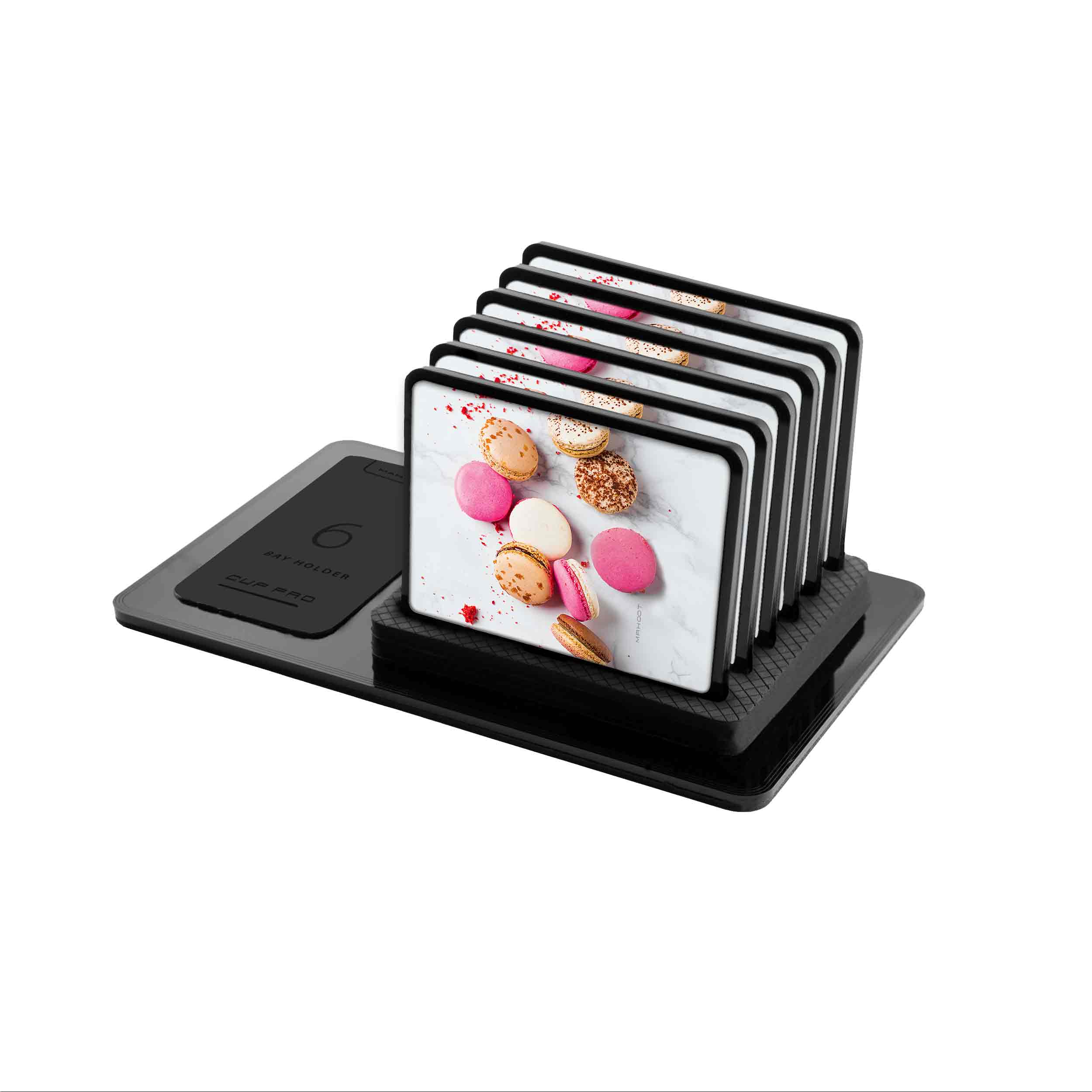 زیر لیوانی ماهوت مدل Macaron-cookie بسته 6 عددی