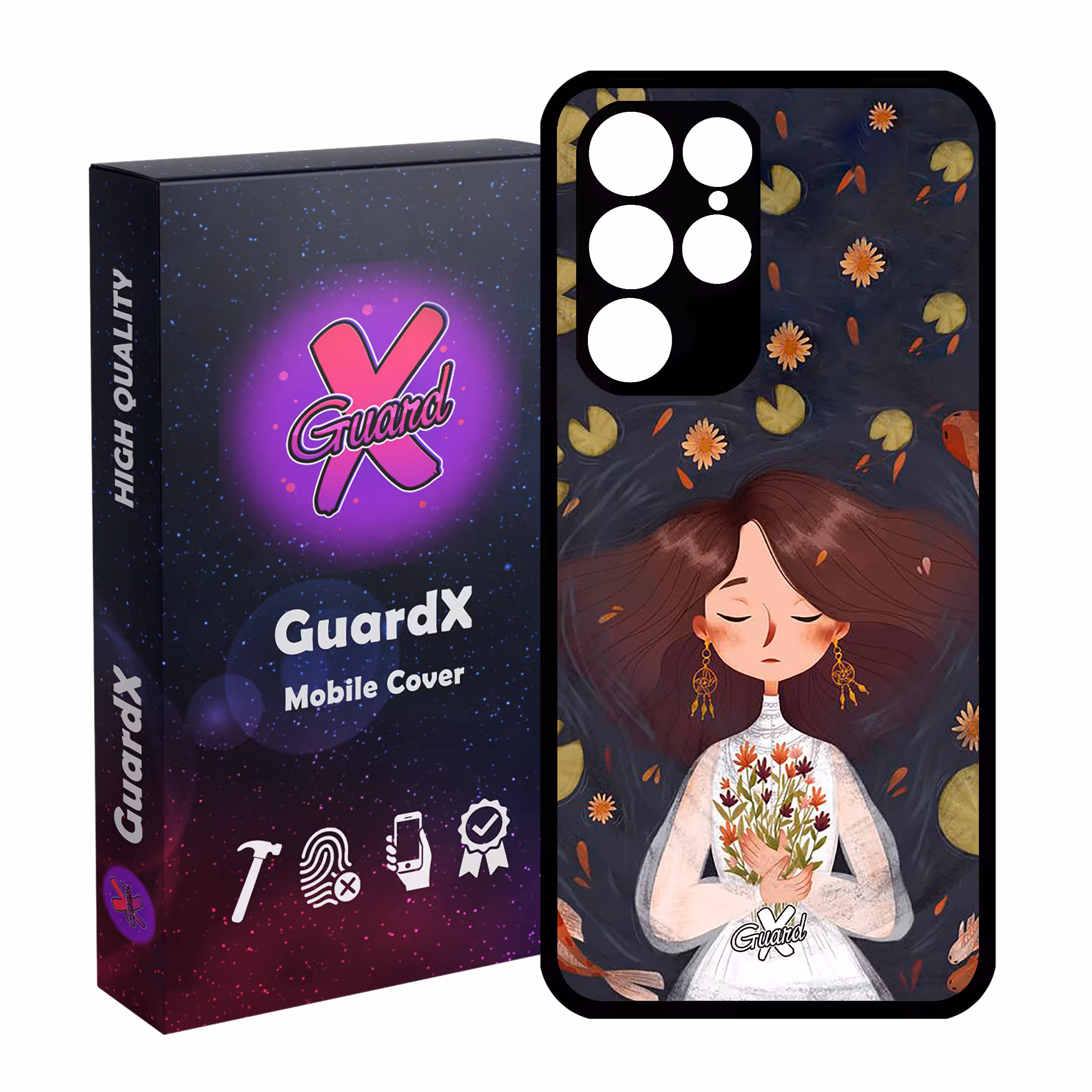 کاور گارد ایکس طرح دختر مدل Glass10326 مناسب برای گوشی موبایل سامسونگ Galaxy S22 Ultra