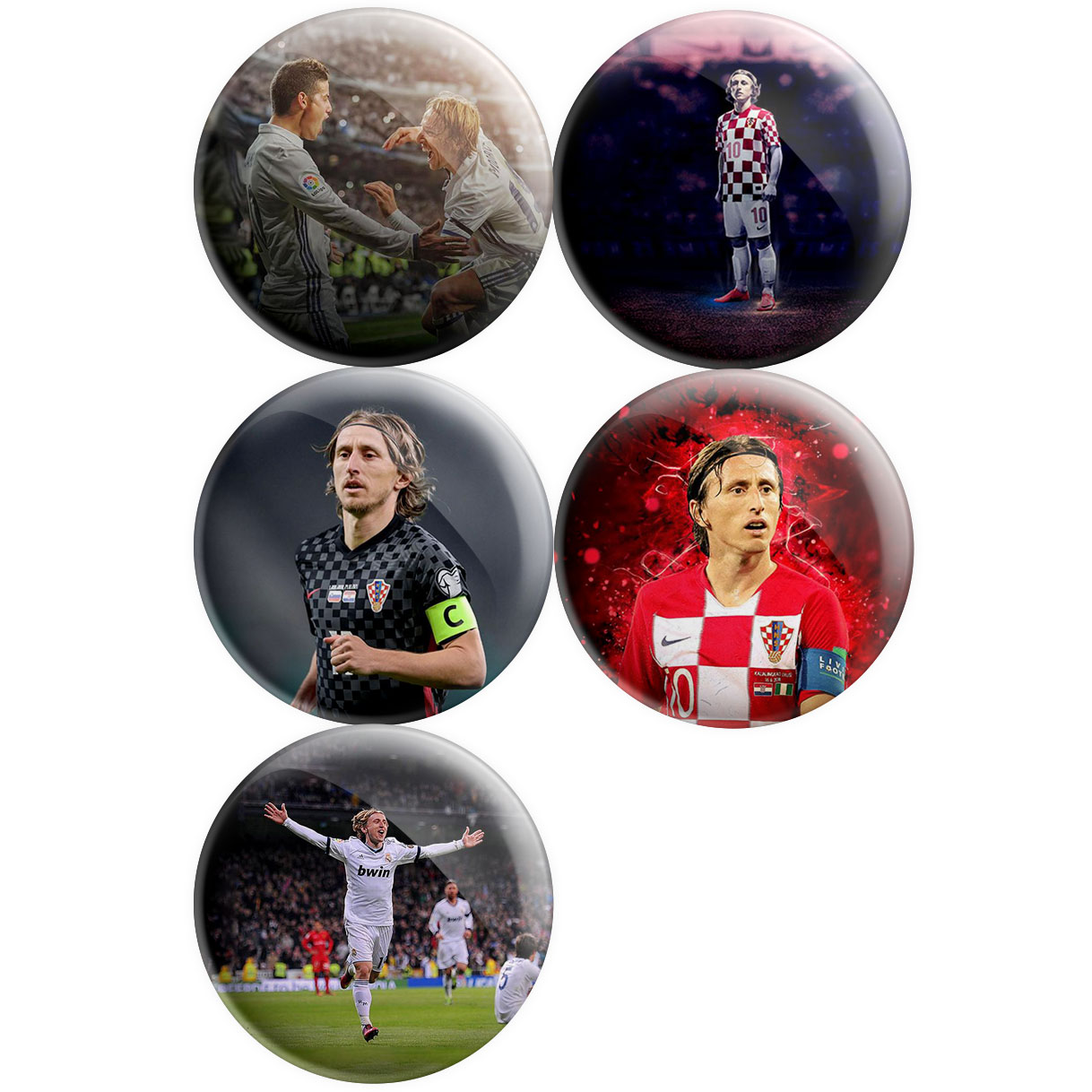 پیکسل پرمانه طرح لوکا مودریچ کد pmg5.12020 مجموعه 5 عددی