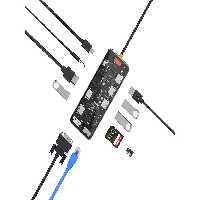 هاب تایپ سی 11 پورت ویوو WiWU New Cyber Multifunctional 11-in-1 Type C Hub Docking Stattion CB011