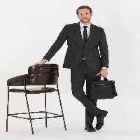 کت و شلوار مردانه خاکی ملانژ پیرکاردین - فروشگاه لباس شهرمون