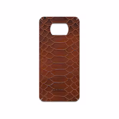 برچسب پوششی ماهوت مدل Brown-Snake-Leather مناسب برای گوشی موبایل شیائومی Poco X3 NFC