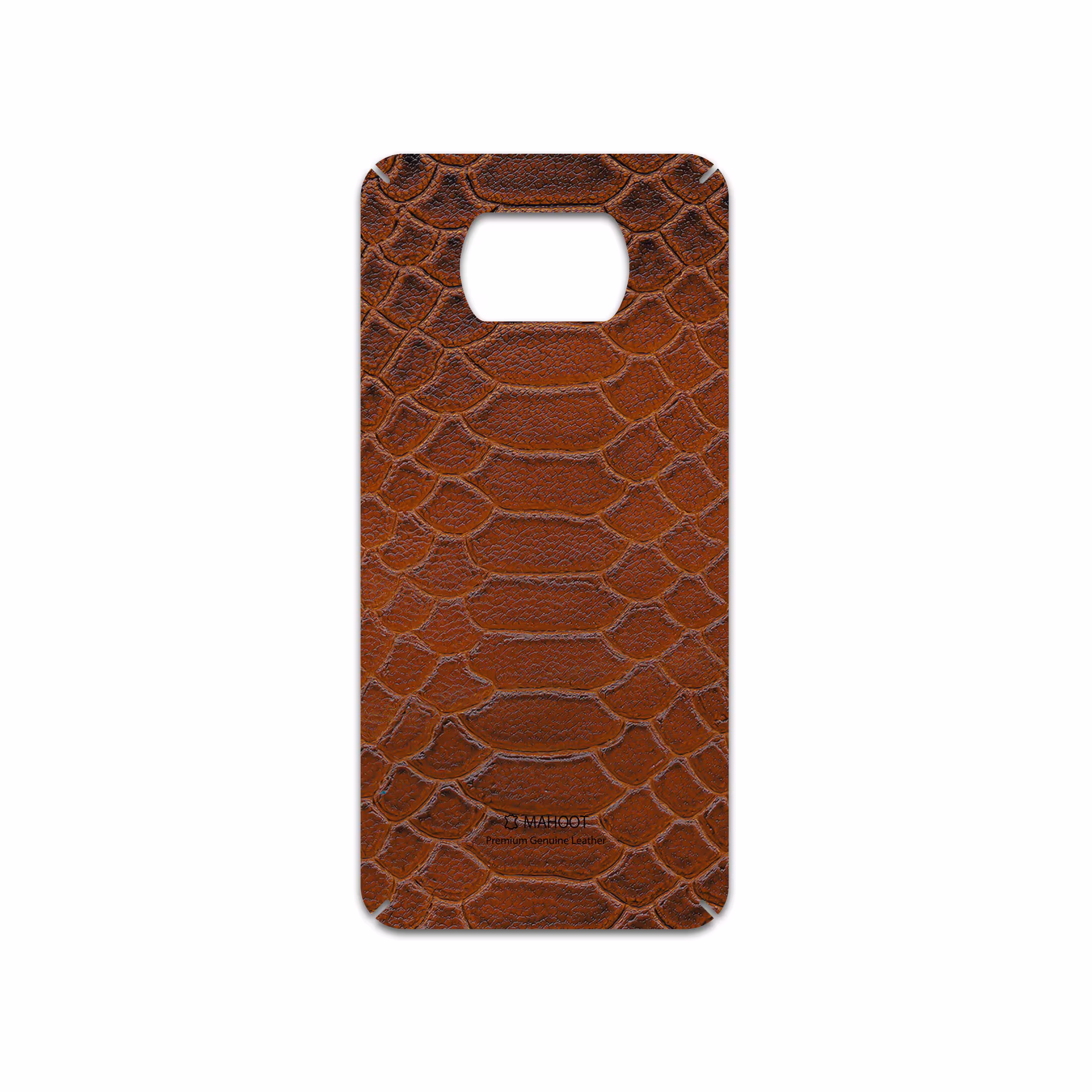 برچسب پوششی ماهوت مدل Brown-Snake-Leather مناسب برای گوشی موبایل شیائومی Poco X3 NFC