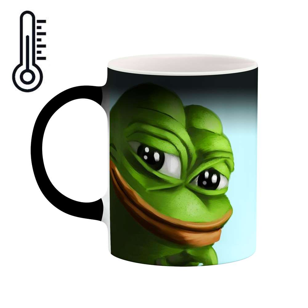 ماگ حرارتی طرح Pepe the frog استیکر مدل mgph12571