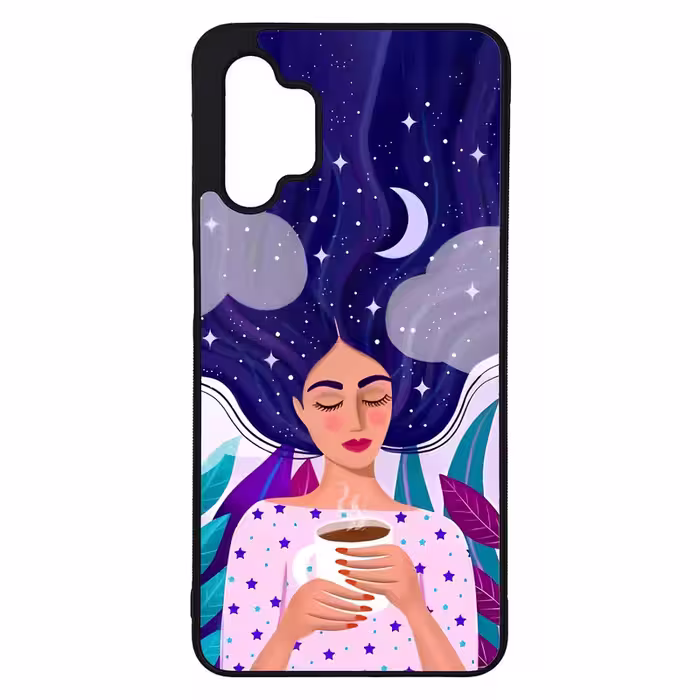 کاور طرح نقاشی دختر کد G-095 مناسب برای گوشی موبایل سامسونگ Galaxy A32 5G | دیجی قاب دونی
