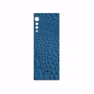 برچسب پوششی ماهوت مدل Blue-Crocodile-Leather مناسب برای گوشی موبایل ال جی Velvet 5G