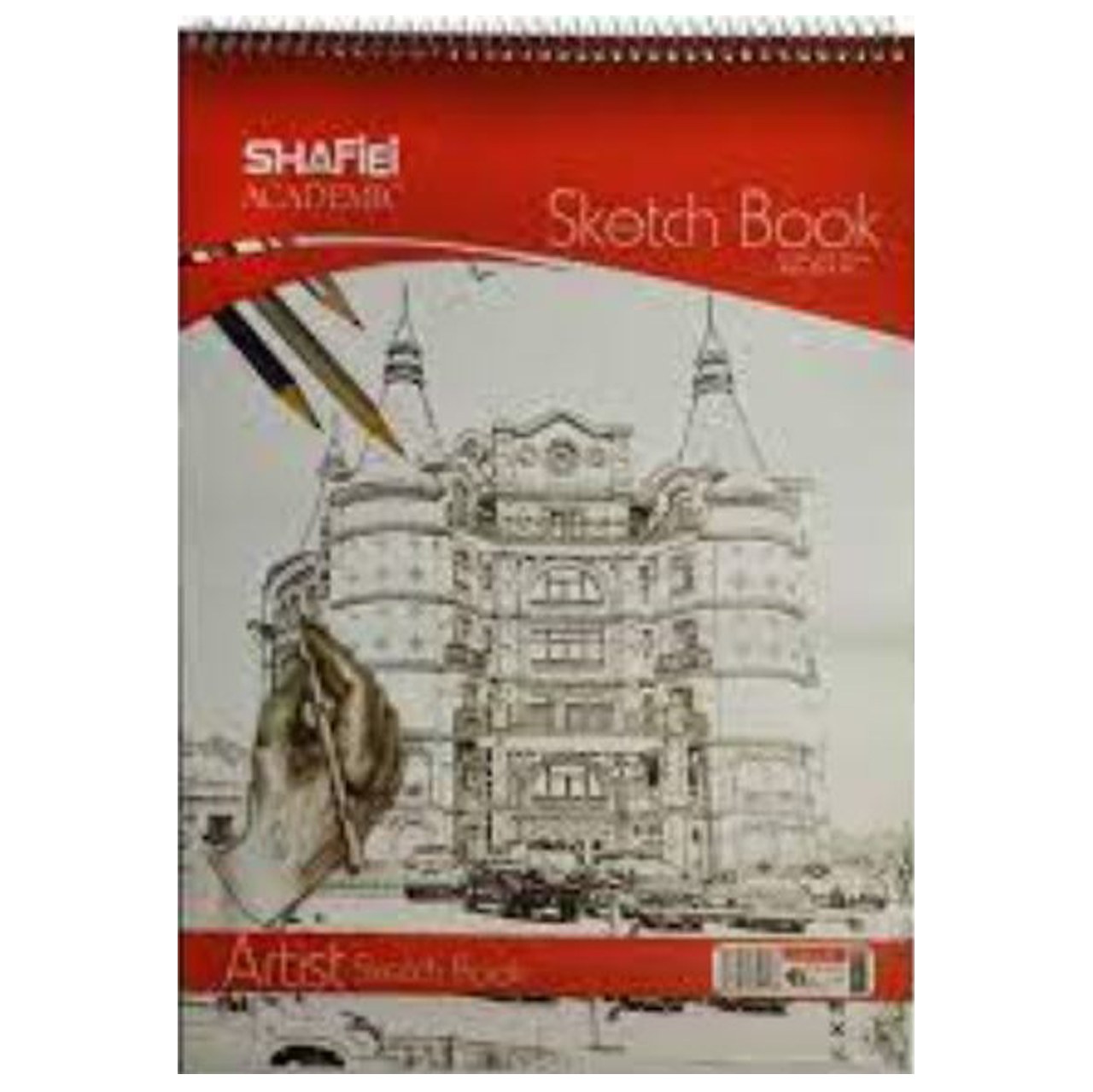 دفتر طراحی 50 برگ شفیعی  کد 138 (رنگ قرمز) (پس کرایه)