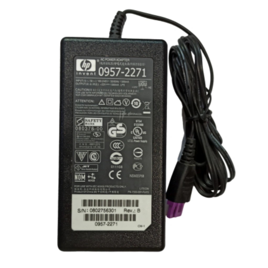 آداپتور پرینتر  hp سوکت سر بنفش 32 ولت 1560 میلی آمپر مدل 09572271