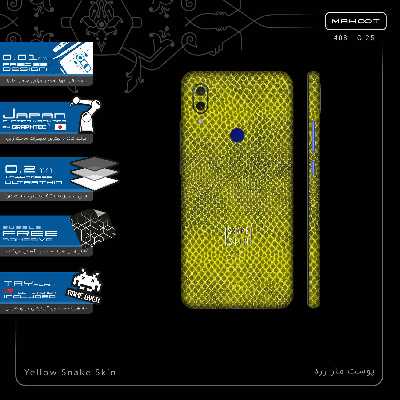 برچسب پوششی ماهوت مدل Yellow Snake Skin-FullSkin مناسب برای گوشی موبایل شیائومی Redmi 7