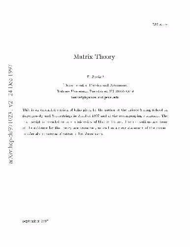 خرید و دانلود نسخه کامل کتاب Matrix Theory