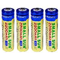  باتری لیتیوم یون قابل شارژ اسمال سان مدل TL-18650ظرفیت 2200 میلی آمپرساعت بسته 4 عددی