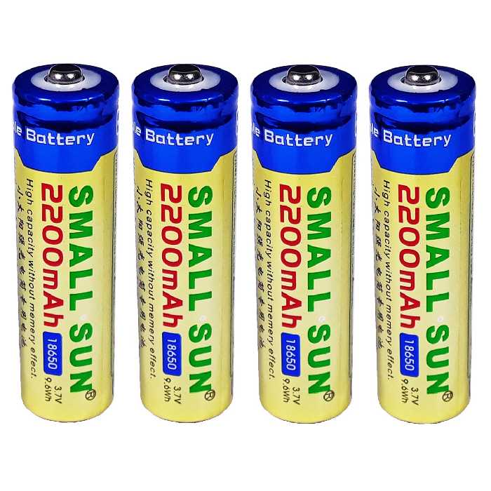  باتری لیتیوم یون قابل شارژ اسمال سان مدل TL-18650ظرفیت 2200 میلی آمپرساعت بسته 4 عددی