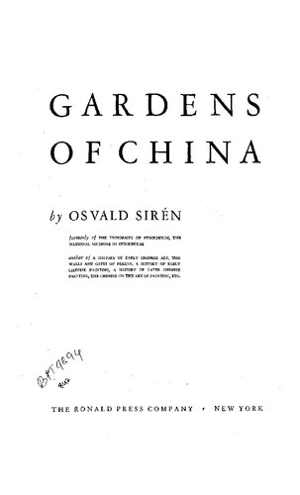 [PDF] دانلود کتاب Gardens Of China, 1949
