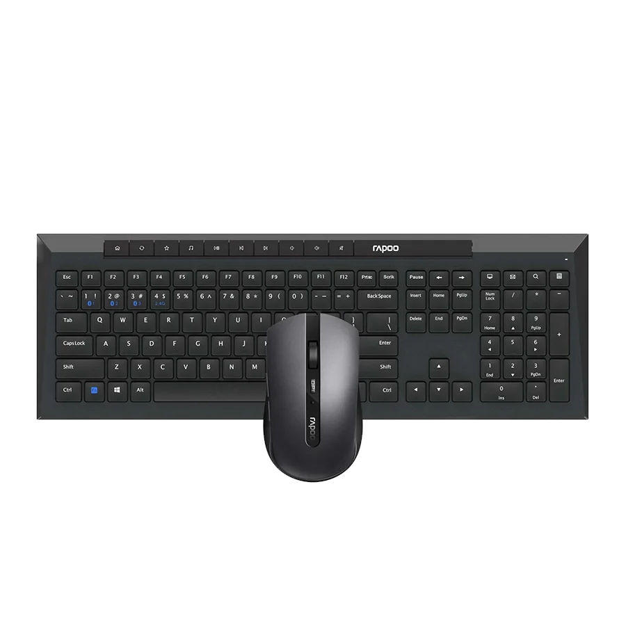 قیمت و خرید کیبورد و ماوس بی سیم رپو Rapoo 8210M Black فروشگاه گیمینگ تکاف