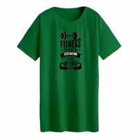 تی شرت لانگ زنانه مدل fitness رنگ سبز