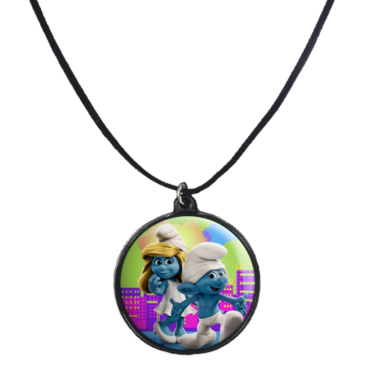 گردنبند پرمانه طرح اسمورف کد pmb.10511