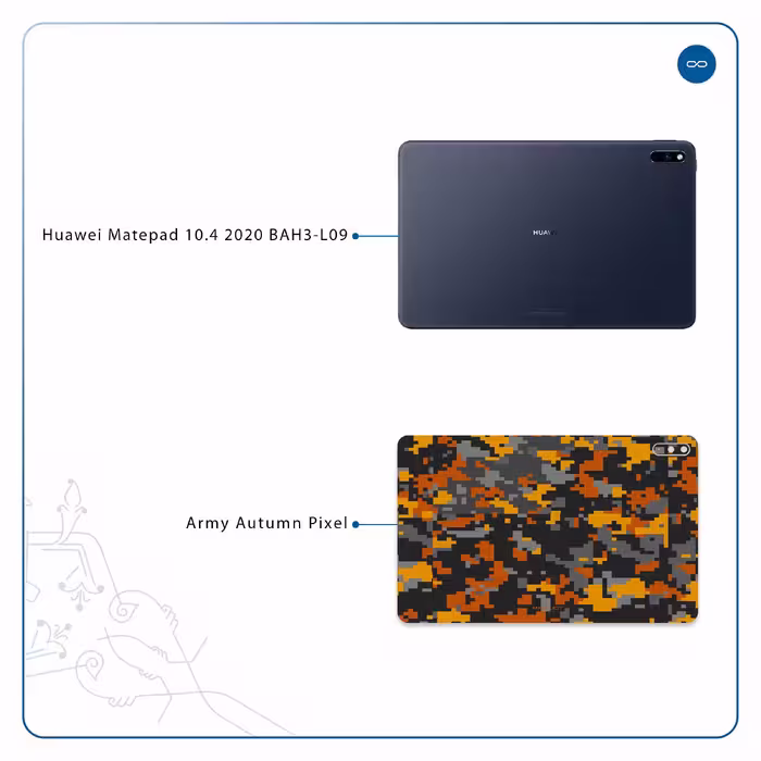 برچسب پوششی ماهوت مدل Army-Autumn-pixel مناسب برای تبلت هوآوی Matepad 10.4 2020 BAH3-L09