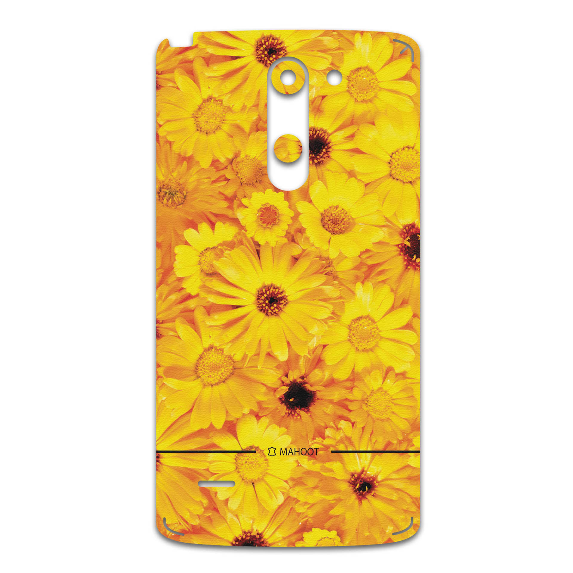 برچسب پوششی ماهوت مدل Yellow-Flower مناسب برای گوشی موبایل ال جی G3 Stylus