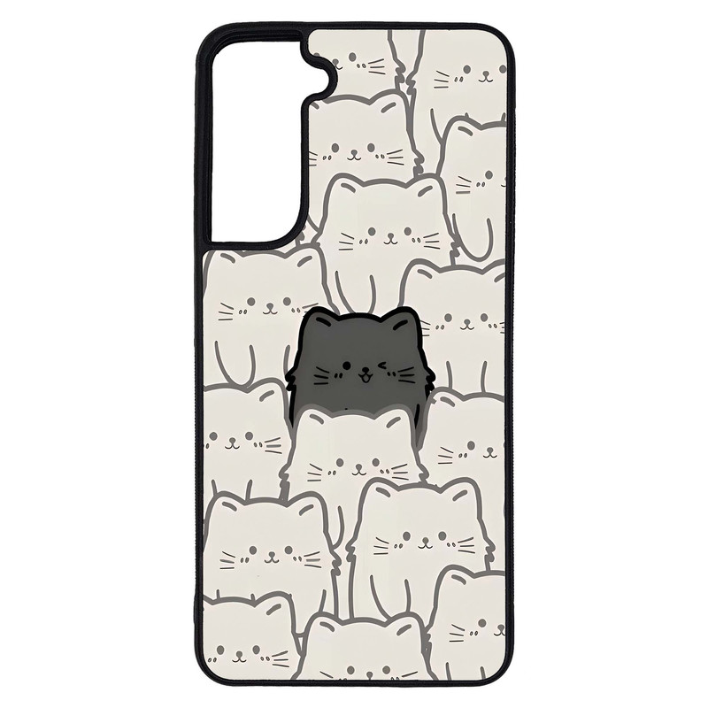 کاور طرح گربه کد G-100 مناسب برای گوشی موبایل سامسونگ Galaxy S21 FE | دیجی قاب دونی