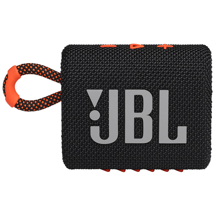 اسپیکر جی بی ال پرتابل بلوتوث ضد آب مدل JBL GO 3 مشکی نارنجی - Hiapple.ir