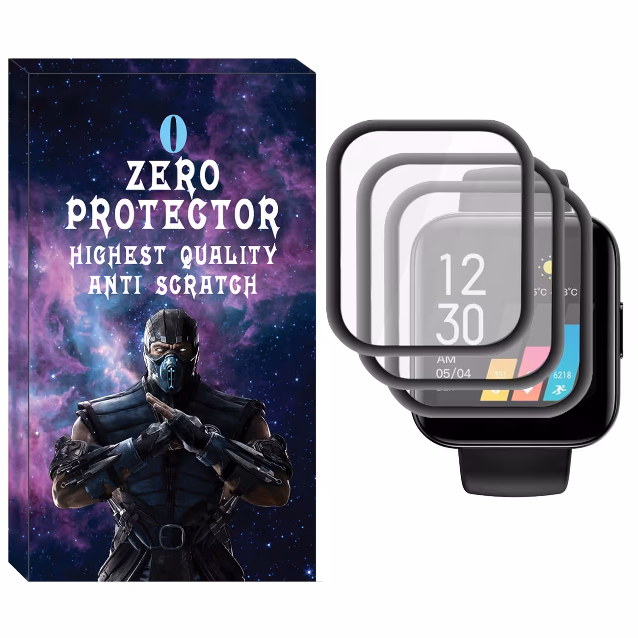 محافظ صفحه نمایش نانو زیرو مدل NZO مناسب برای ساعت هوشمند شیائومی Realme Watch بسته سه عددی
