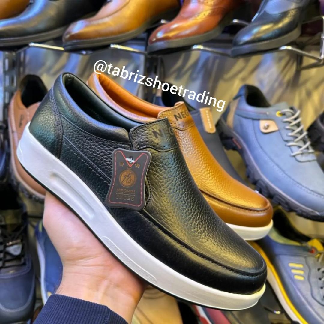 کفش تمام چرم گاوی مردانه اسپورت دوخت تبریز کد 916