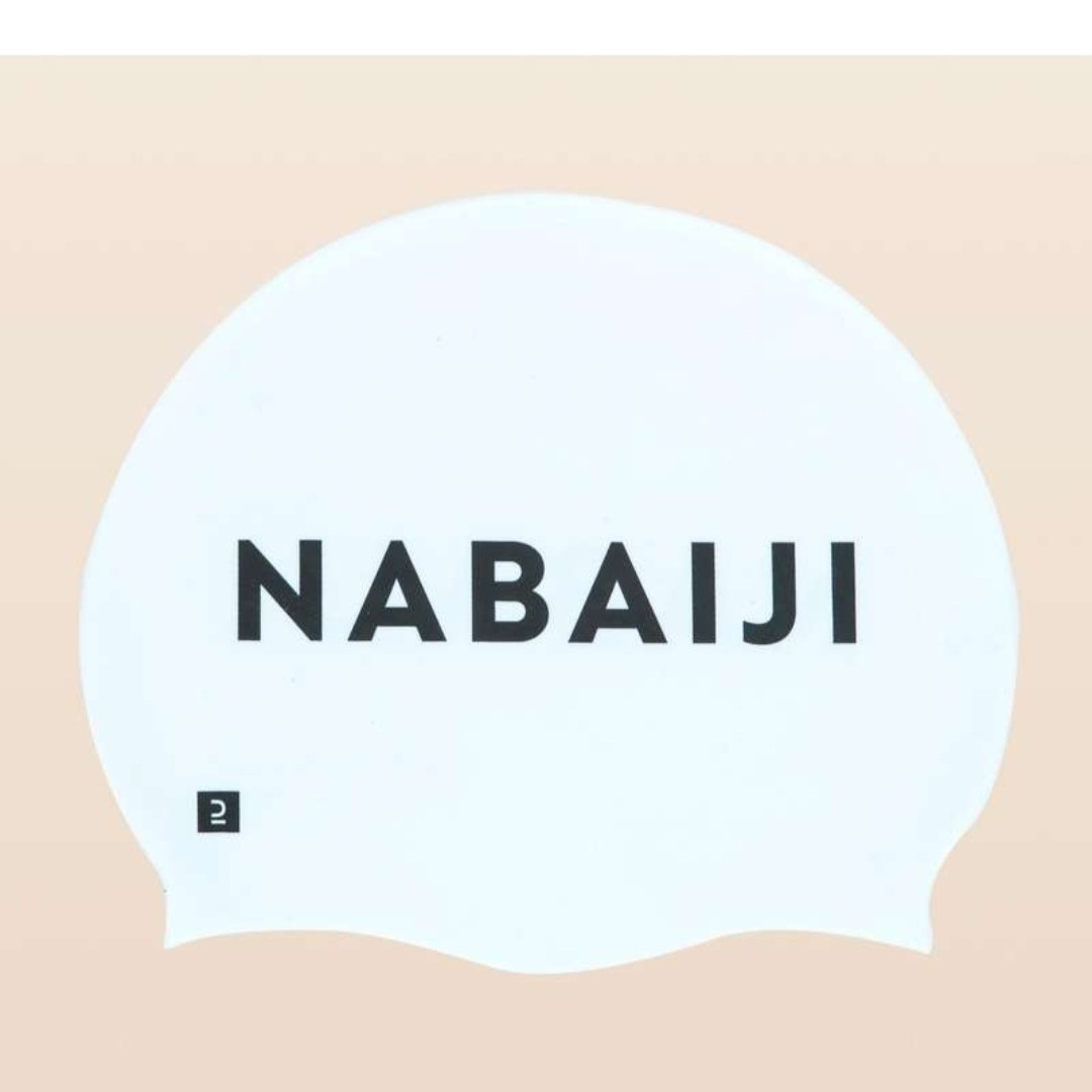 کلاه شنا سیلیکونی نابایجی رنگ سفید - دکتلون