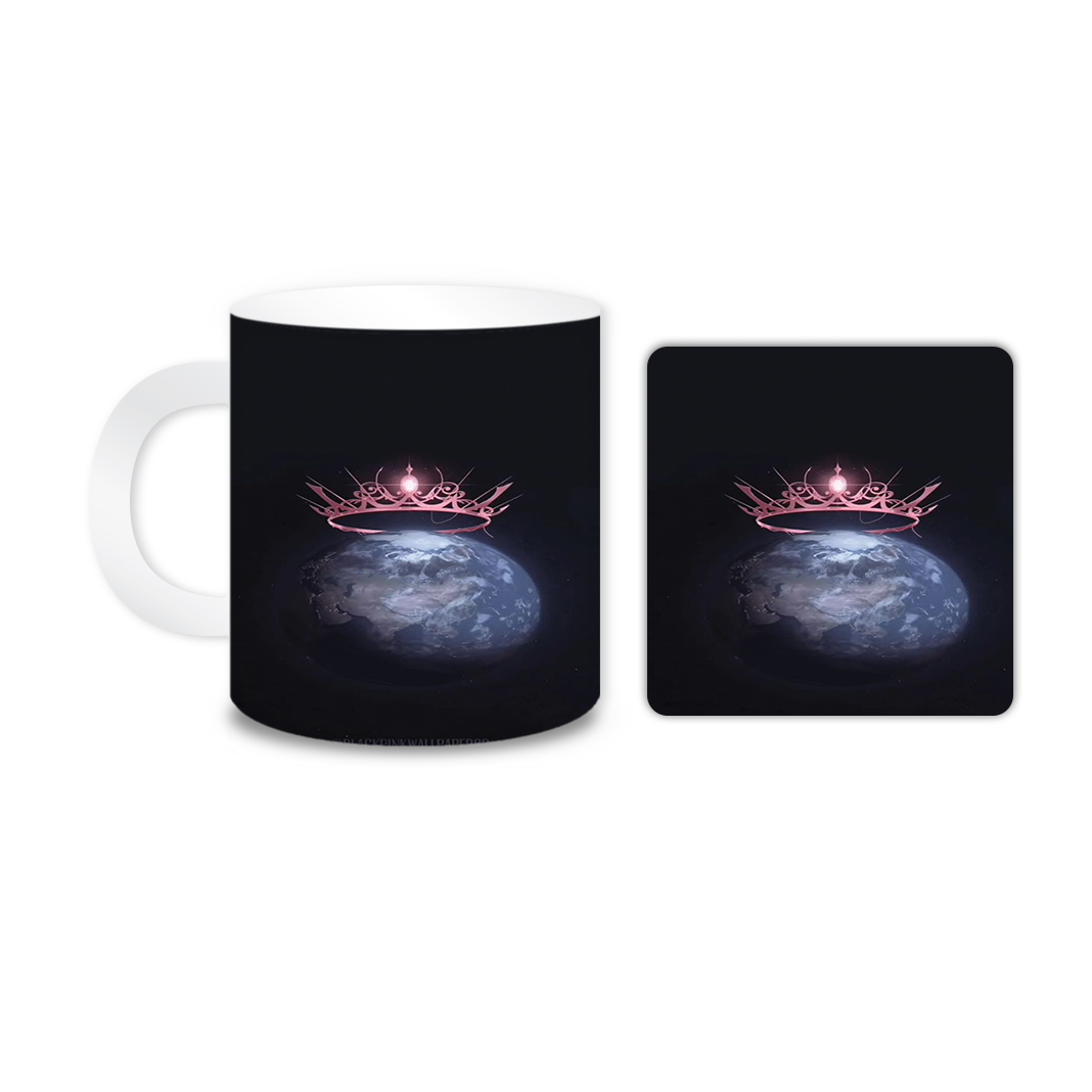 ماگ مدل Black Pink کد 2349 به همراه زیر لیوانی