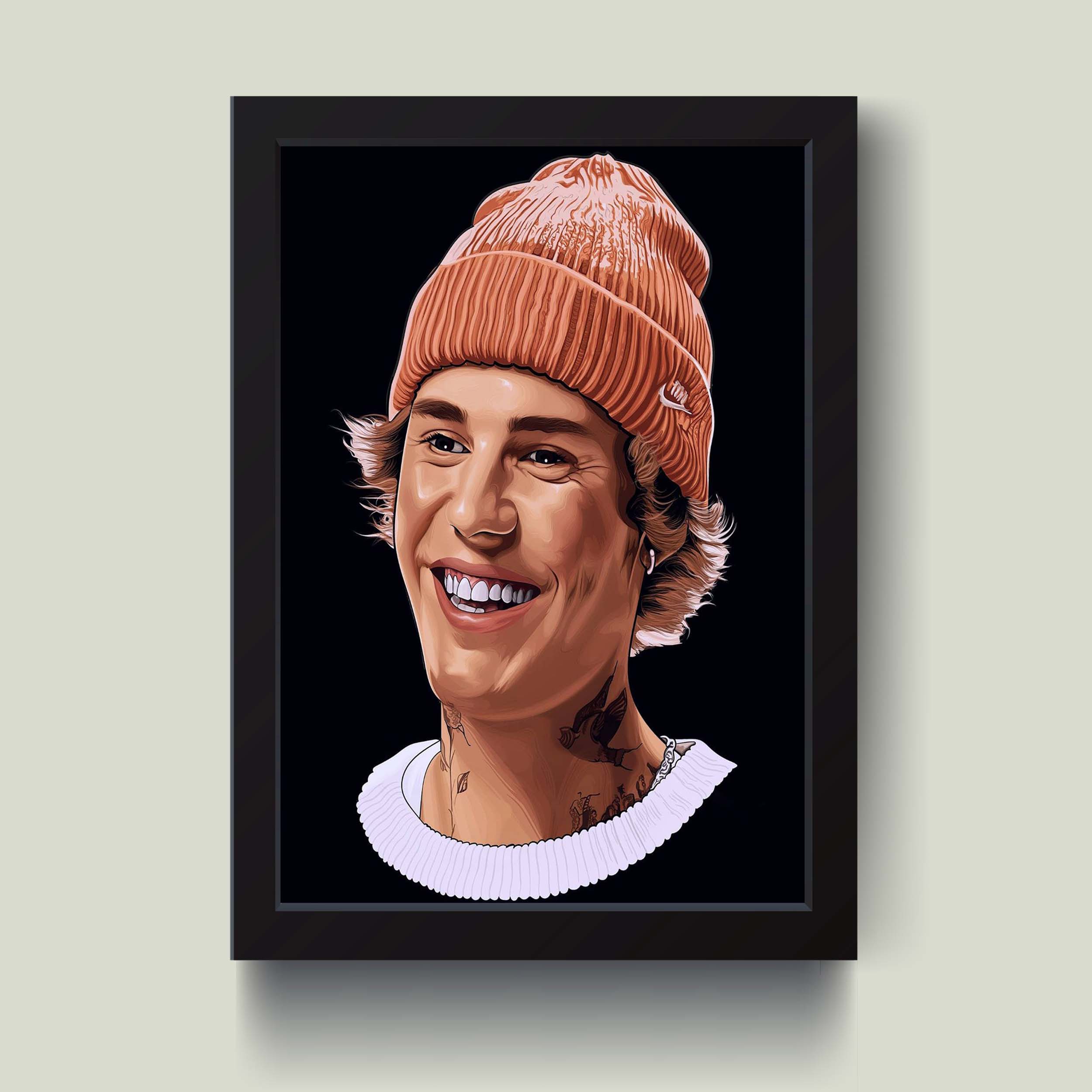 تابلو مدل جاستین بیبر Justin Bieber کد m2431-b