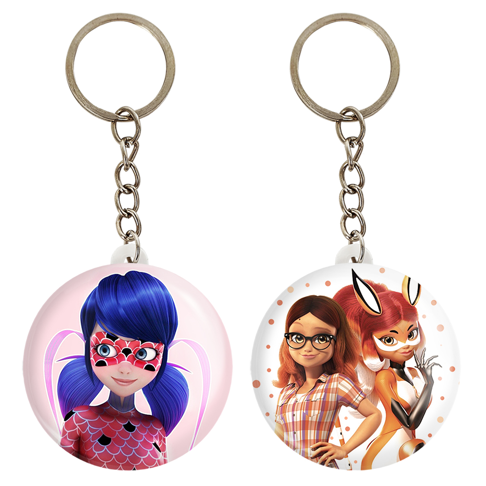 جاکلیدی خندالو مدل دختر کفشدوزکی و پسر گربه ای کد 35213522 مجموعه 2 عددی