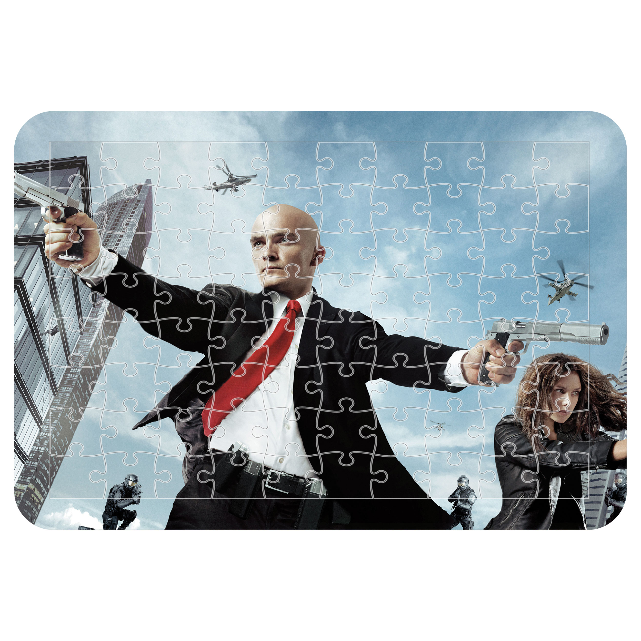 پازل 54 تکه اطلس آبی طرح بازی هیتمن مدل P1155